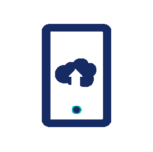 Mobile Device Cloud Icon