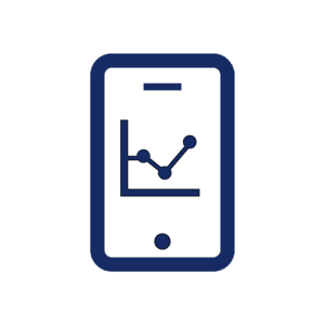 Mobile Tracking Graph Icon
